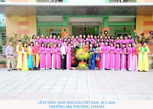 Sáng ngày 19/11/2016 trường mầm non Thượng Thanh tổ chức lễ kỷ niệm ngày nhà giáo Việt Nam 20/11.